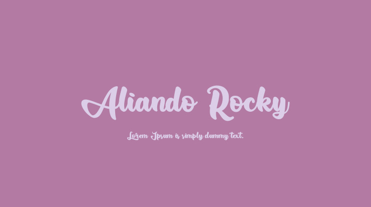 Aliando Rocky Font