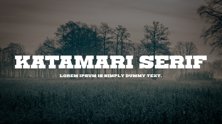 Katamari Serif Font