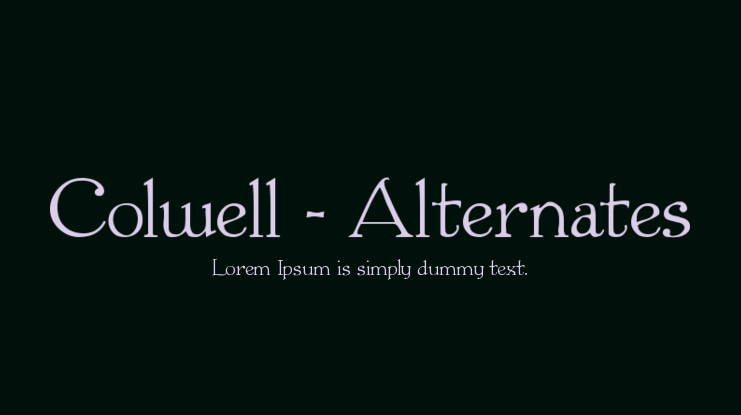 Colwell Font