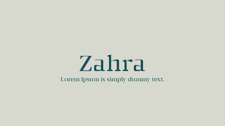 Zahra Font