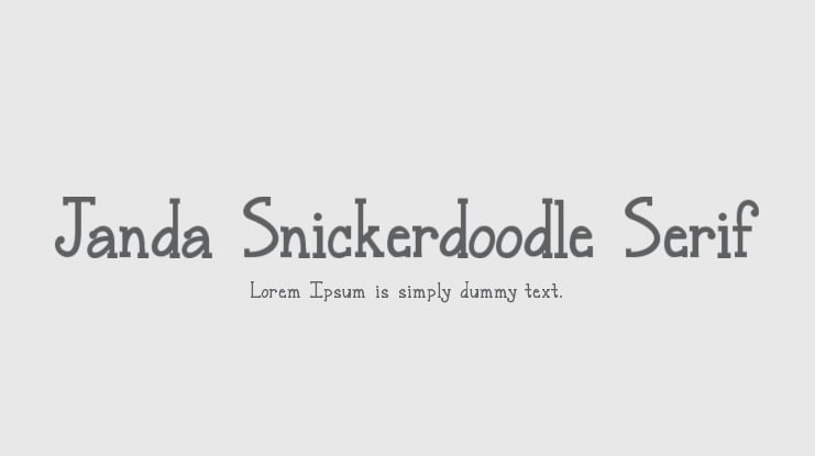 Janda Snickerdoodle Serif Font Family