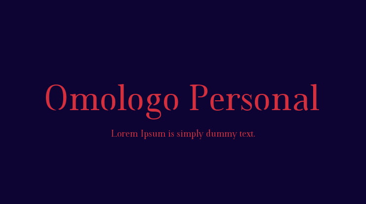 Omologo Personal Font Family