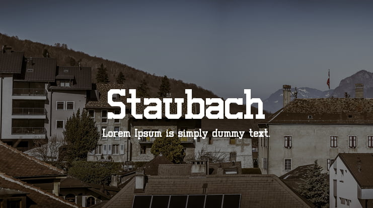 Staubach Font
