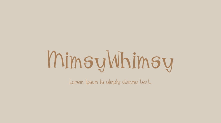 MimsyWhimsy Font
