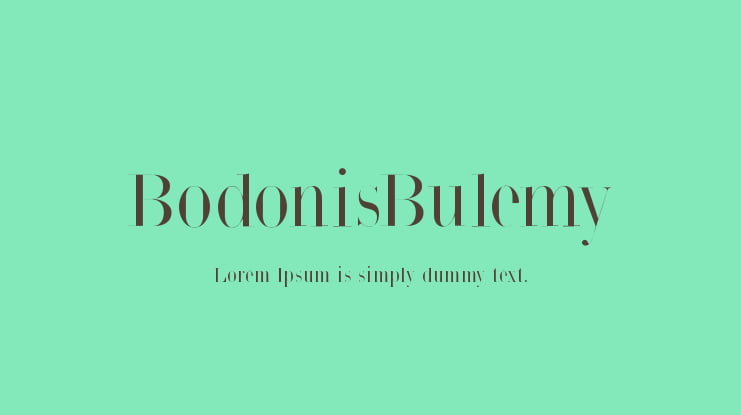 BodonisBulemy Font