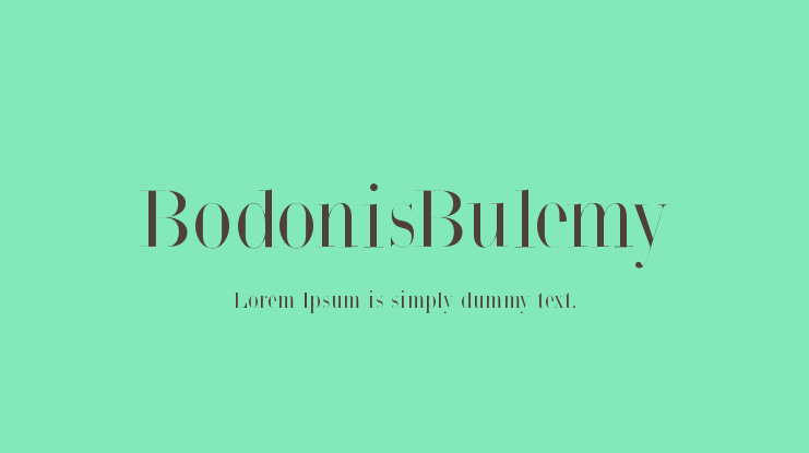 BodonisBulemy Font