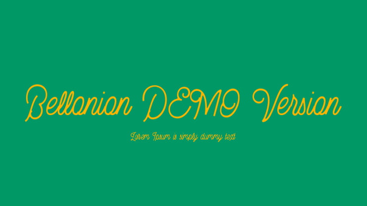 Bellonion DEMO Version Font