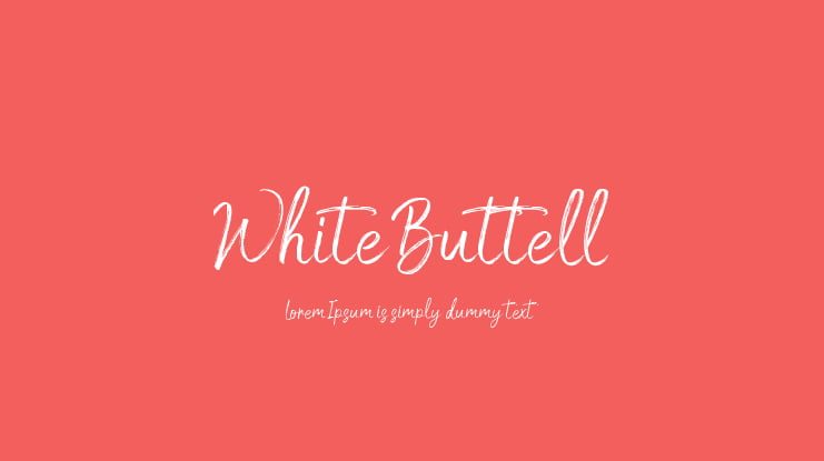 White Buttell Font