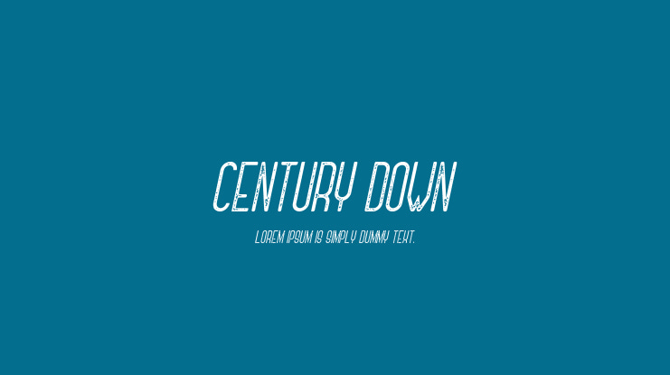 Century Down Font