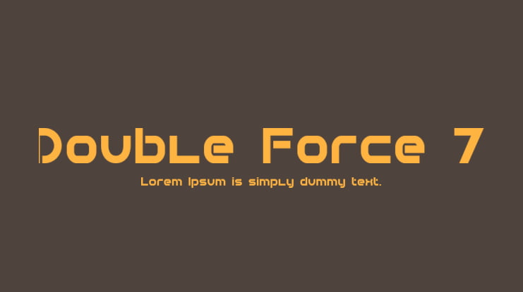 Double Force 7 Font