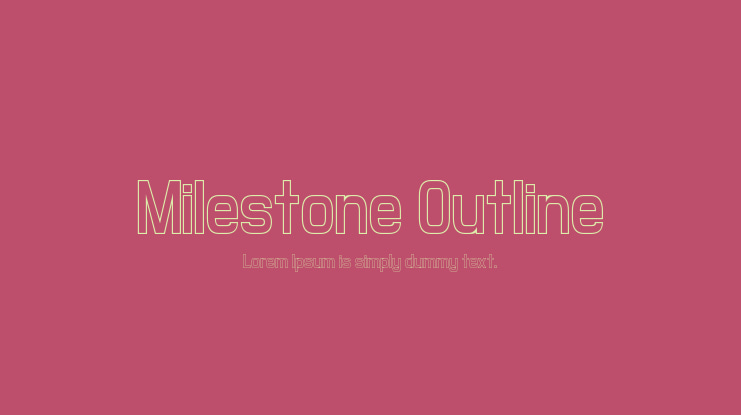 Milestone Outline Font