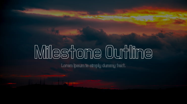 Milestone Outline Font