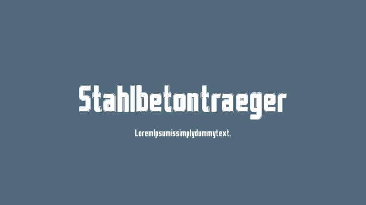 Stahlbetontraeger Font Family