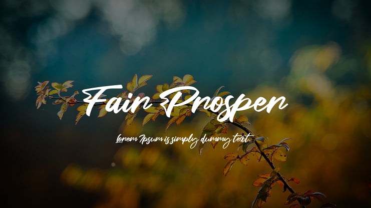 Fair Prosper Font