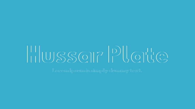 Hussar Plate Font Family