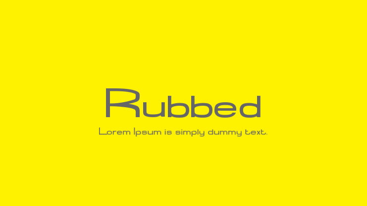 Rubbed Font
