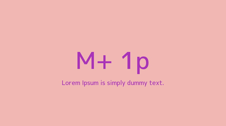 M+ 1p Font Family
