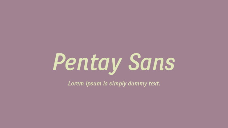 Pentay Sans Font Family