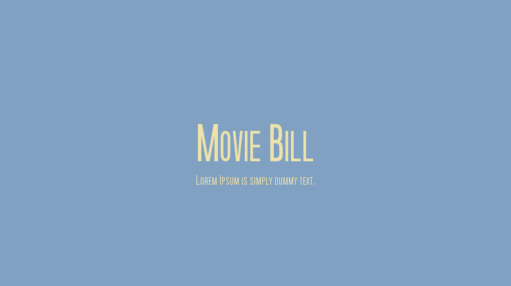 Movie Bill Font