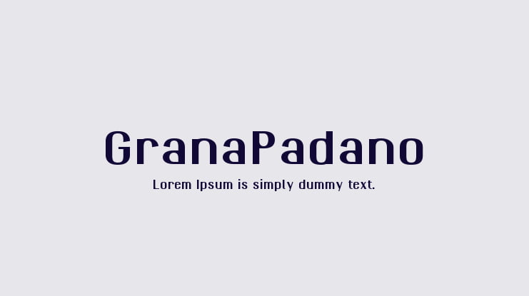 GranaPadano Font