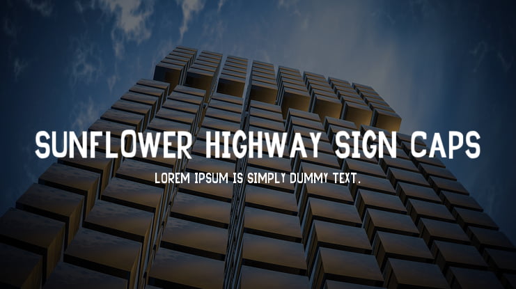 Sunflower Highway Sign Caps Font