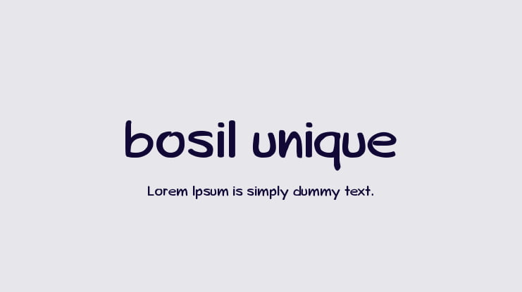 bosil unique Font