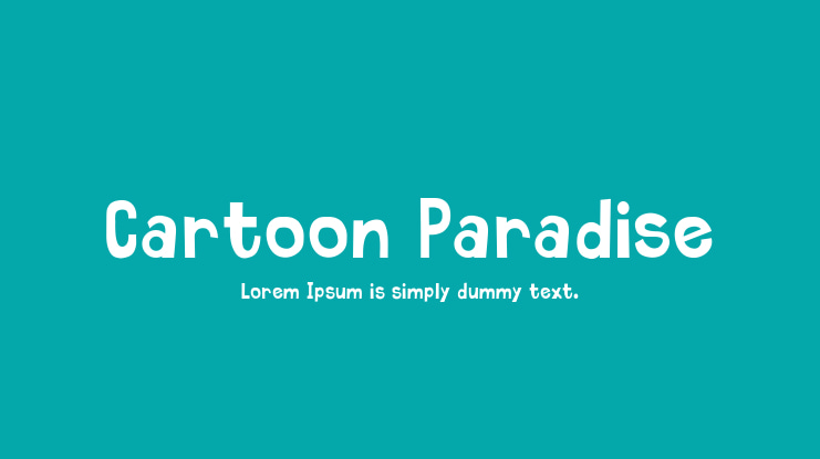 Cartoon Paradise Font