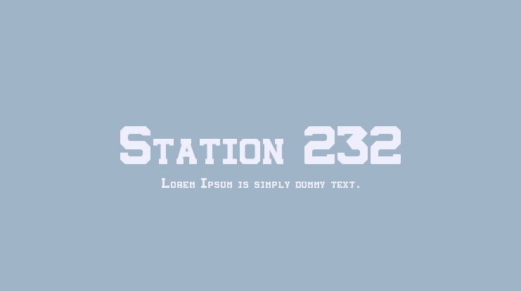 Station 232 Font