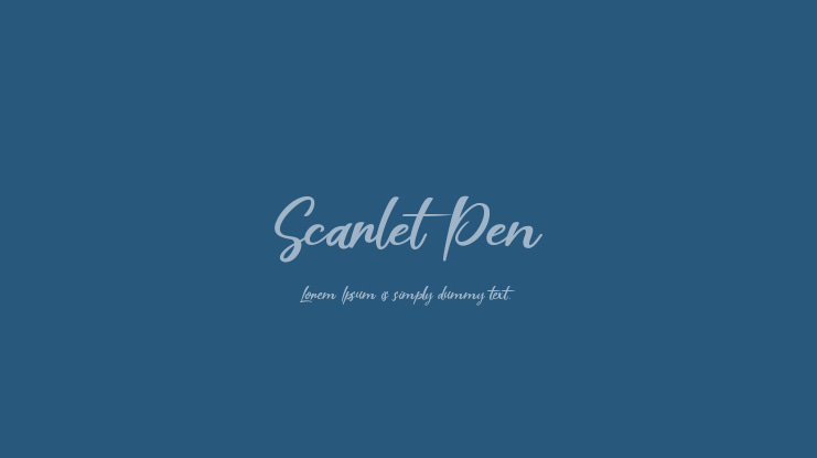 Scarlet Pen Font