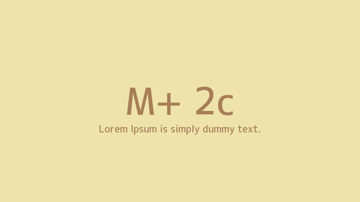 M+ 2c Font Family