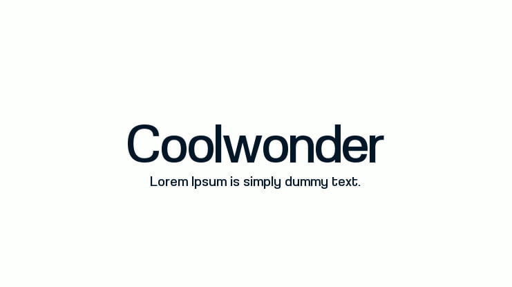 Coolwonder Font
