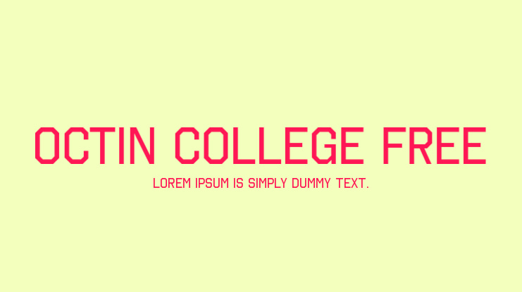 Octin College Free Font