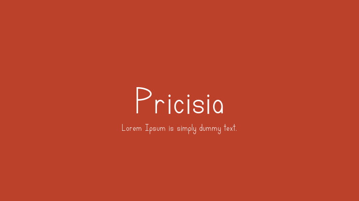 Pricisia Font