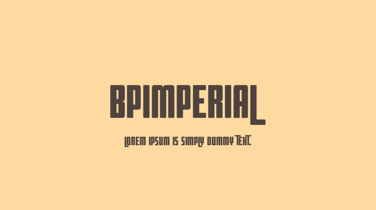 BPimperial Font Family