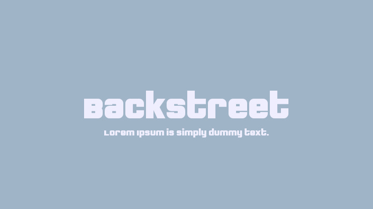 Backstreet Font