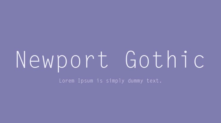 Newport Gothic Font Family