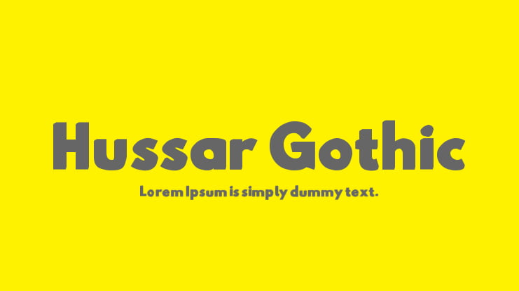Hussar Gothic Font Family