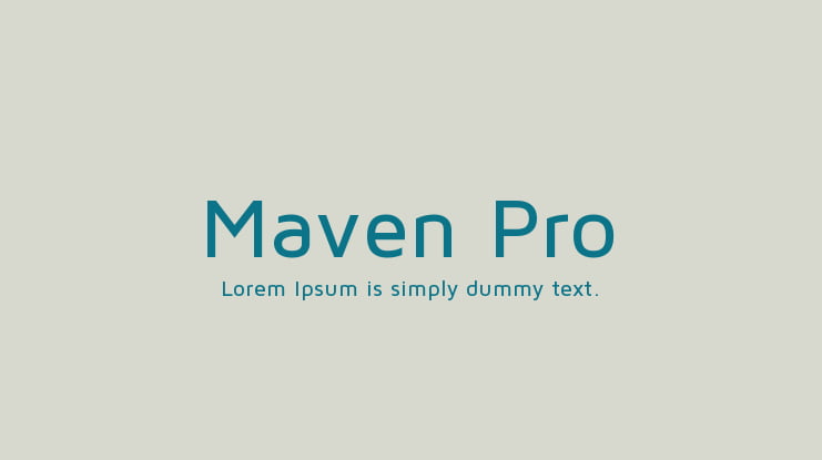 Maven Pro Font Family