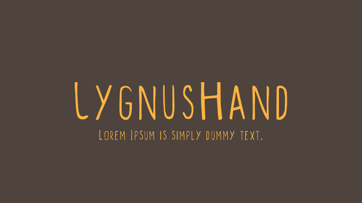 CygnusHand Font