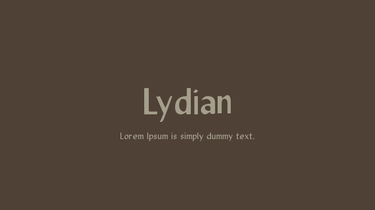 Lydian Font