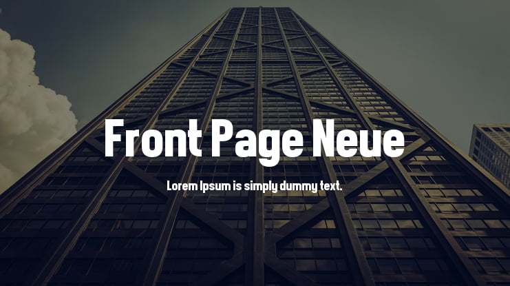 Front Page Neue Font : Download Free for Desktop & Webfont