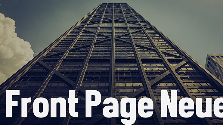 Front Page Neue Font