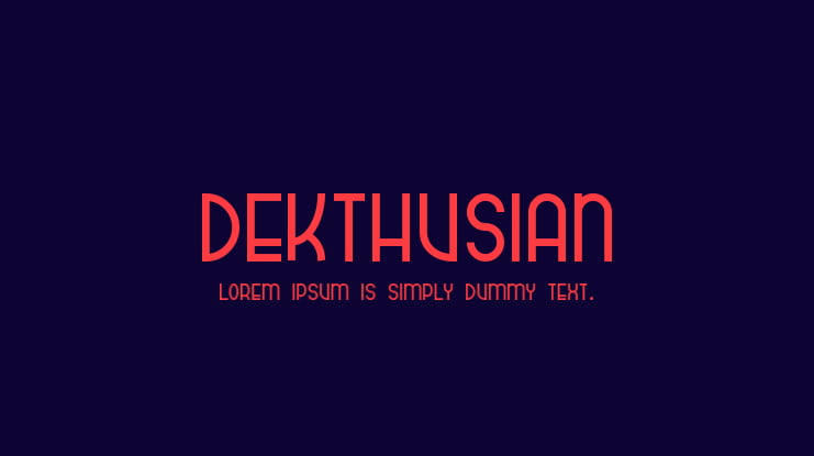 dekthusian Font