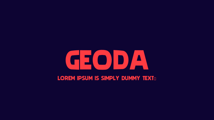 geoda Font