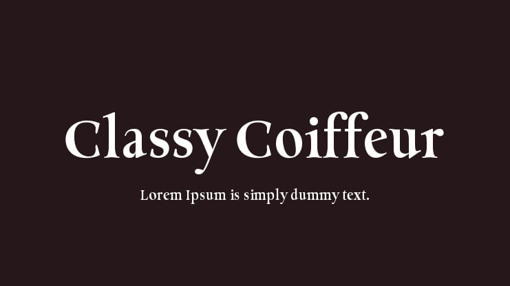 Classy Coiffeur Font Family