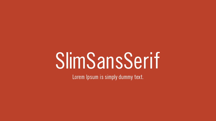 SlimSansSerif Font Family