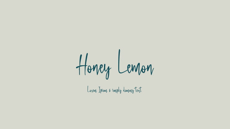 Honey Lemon Font