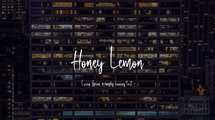 Honey Lemon Font