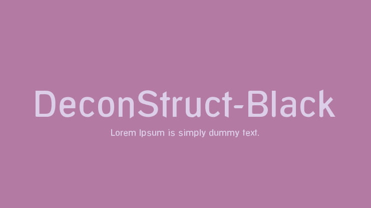 DeconStruct-Black Font Family