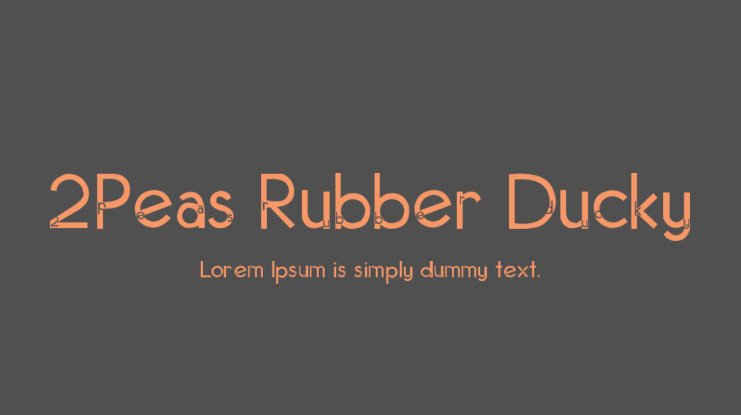 2Peas Rubber Ducky Font